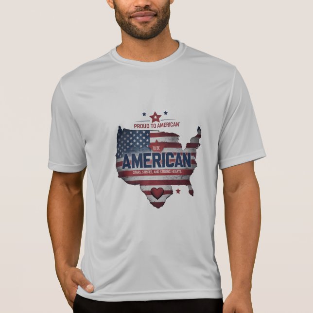 Camisa leve do mapa de sinalizador dos EUA (Frente)