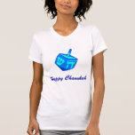 Camisa Leve Grande Dreidel<br><div class="desc">Um grande sonho azul para lembrar a todos que o feriado das luzes está aqui! Happy Chanukah</div>