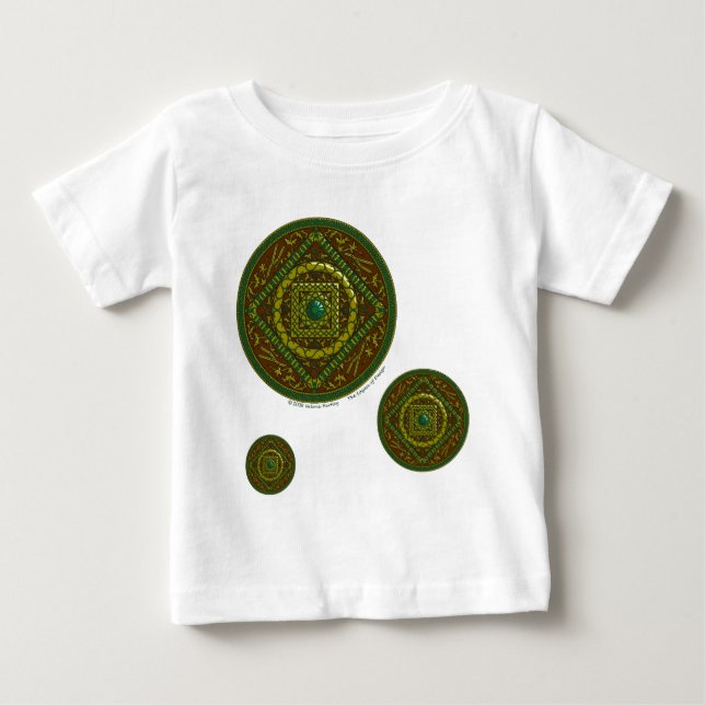 Camisa Leve Infantil e Bebê Mandala de Touro (Frente)