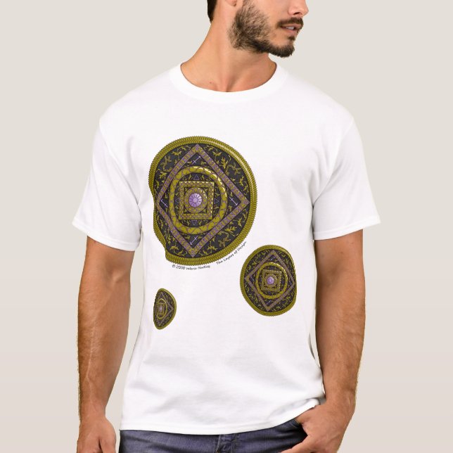 Camisa Leve Masculina do Sagitário Mandala (Frente)