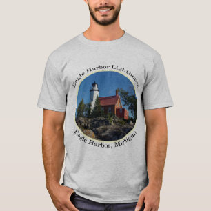 Camisa leve oval do farol do porto de Eagle