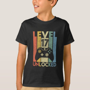 Camisa Level 17 Desbloqueado Camisa de Video Game 