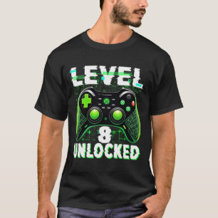 Camisa Level 8 Desbloqueado Camisa Divertida de Ví