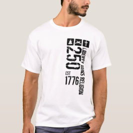 Camisa Liberty Guns Religion 250 1776 Preto e Bran