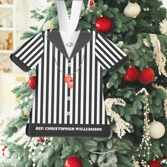 Camisa Listrada de Árbitro de Uniforme com Enfeite (Criador carregado)