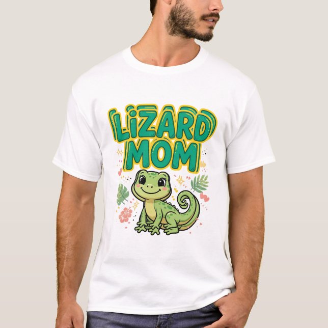 Camisa Lizard Mom Cute Gecko (Frente)