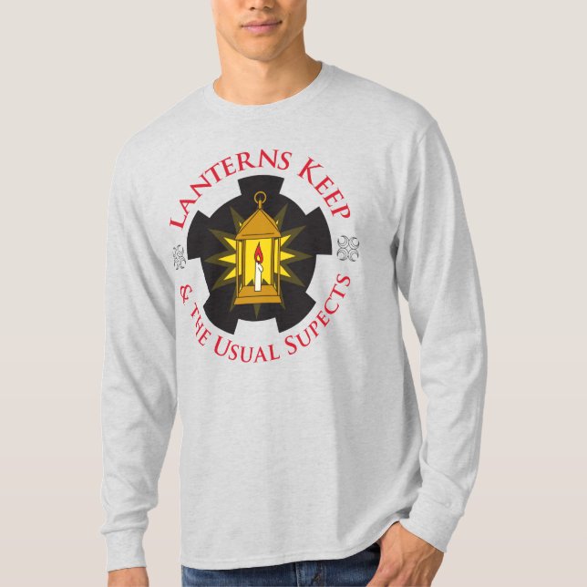 Camisa LKUS de cinza de manga longa (Frente)