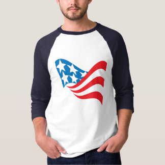 Camisa longa da Capa da bandeira americana