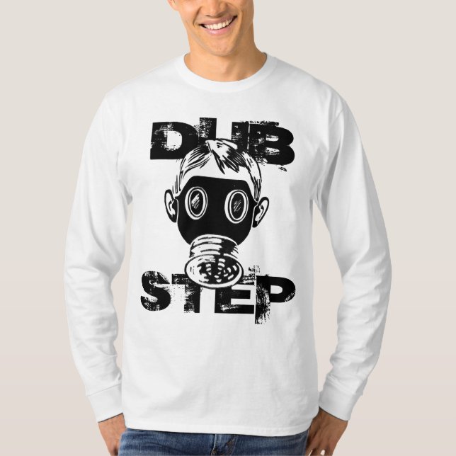 Camisa longa da Capa da máscara de gás de Dubstep (Frente)