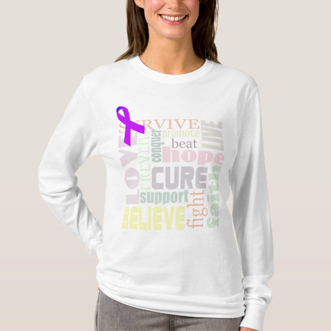Camisa longa da Capa das palavras inspiradas de (Frente)