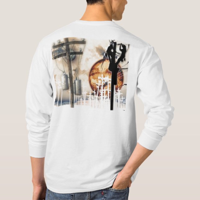 Camisa longa da Capa do lineman (Verso)