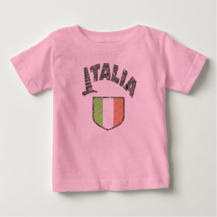 Camisa longa da criança da Capa de Italia