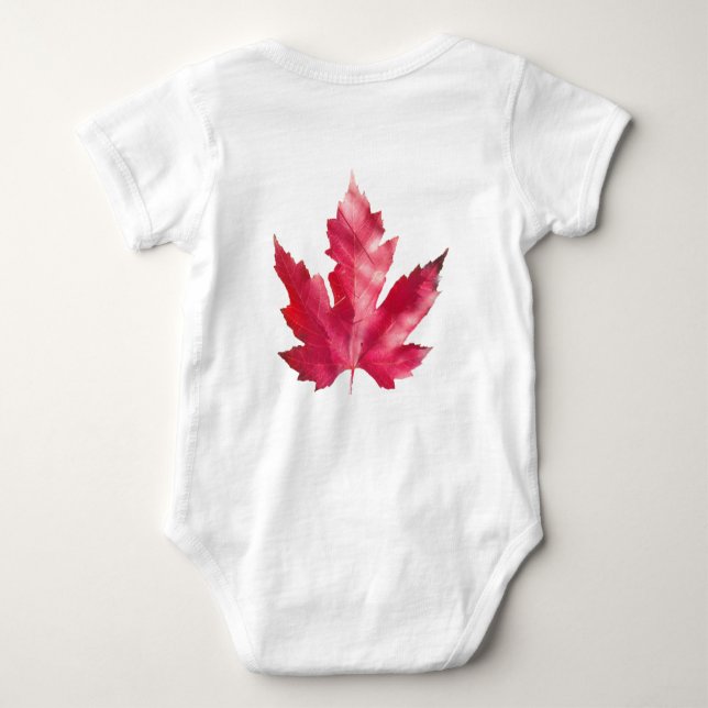 Camisa longa da luva das mulheres de Canadá (Verso)