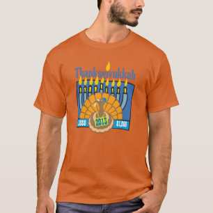 Camisa longa da luva de Thanksgivukkah