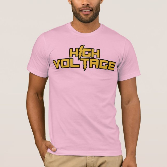 Camisa longa de alta tensão da Capa (rosa) (Frente)