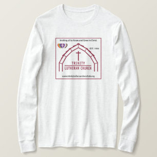 Camisa longa de Trinity Lutheran White Adult