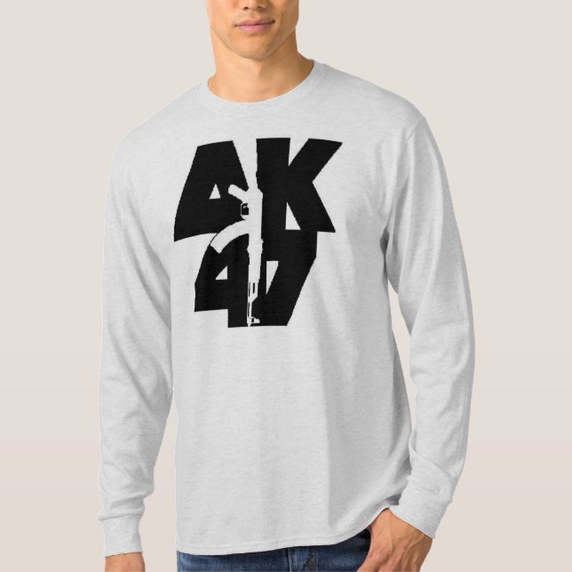 Camisa longa do sleve de AK-47 (Frente)