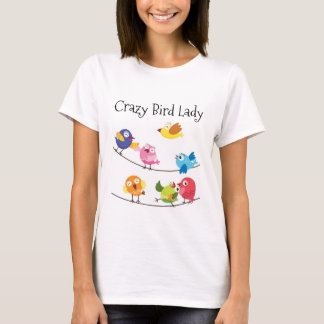 Camisa louca da senhora T do pássaro
