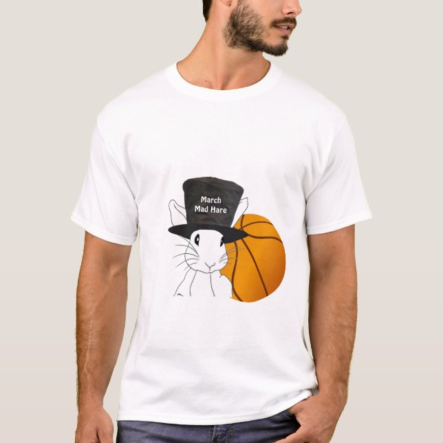 Camisa louca do basquetebol T da lebre de março (Frente)