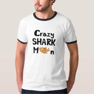 Camisa louca do homem do tubarão para o nerd