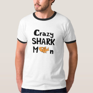 Camisa louca do homem do tubarão para o nerd