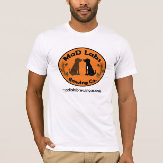 Camisa louca do logotipo dos laboratórios