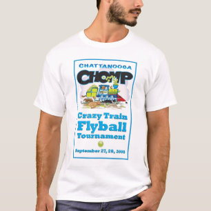 Camisa louca do trem do cão da altura