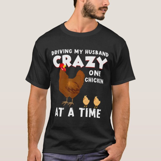 Camisa Louca Senhora Frango Frango Galinha (Frente)