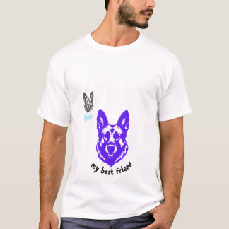 Camisa Loyal German Shepherd Dog Face Purple Graph