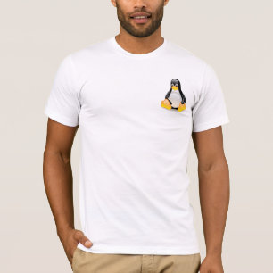 Camisa lustrosa do pinguim de Tux Linux