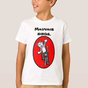 Camisa má francesa do macaco