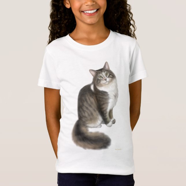 Camisa macia da boneca das meninas do gato de (Frente)