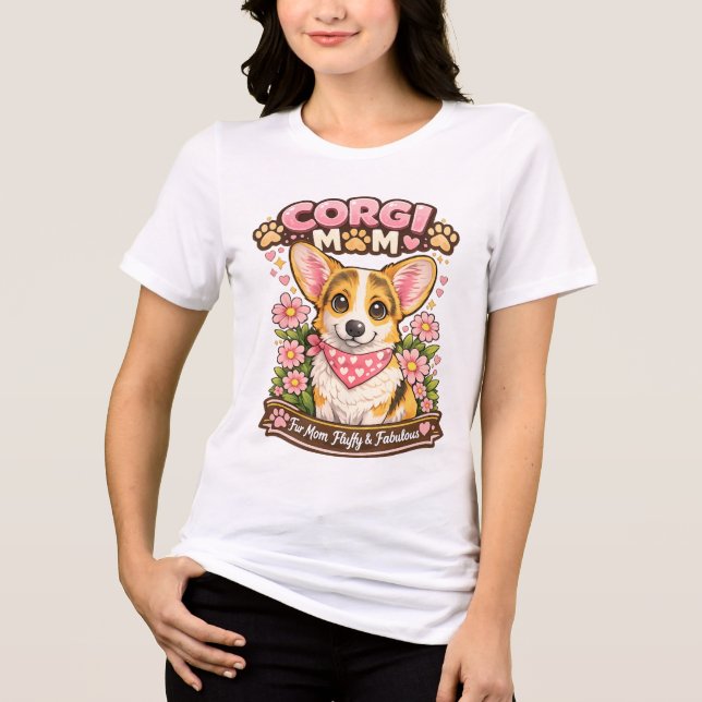 Camisa Mãe Corgi Fofa – Presente para Amante de Co (Frente)