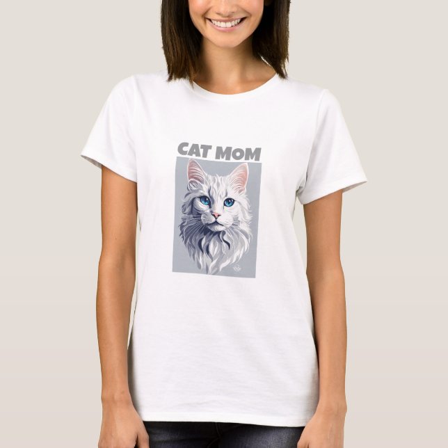 Camisa Mãe de Gato Personalizada - Presente de Dia (Frente)