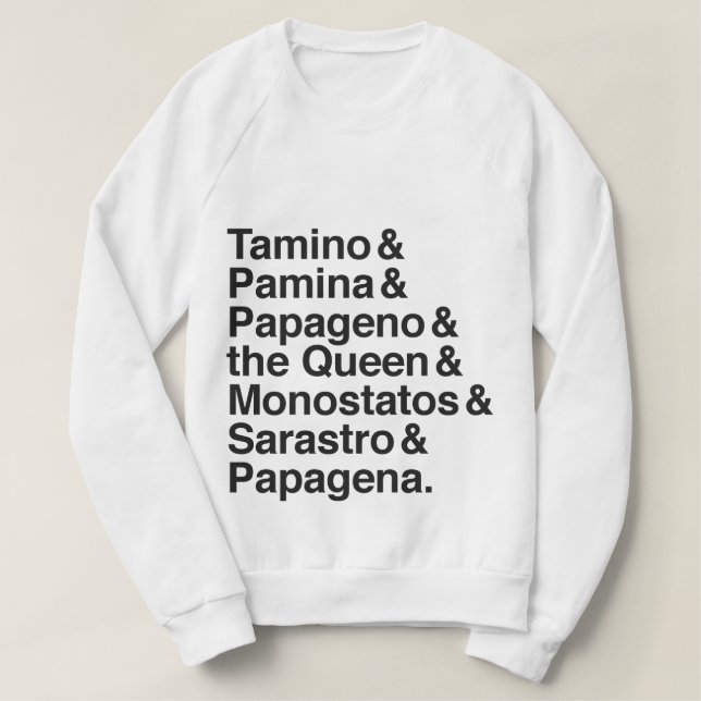 Camisa mágica dos caráteres da flauta (Frente do Design)