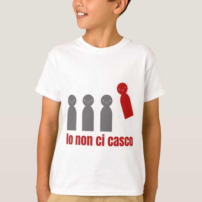Camisa Maglietta "Io non ci casco" (Frente)