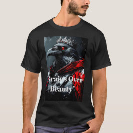 Camisa Majestosa Coroa Real de Corvo Cérebro Sobre