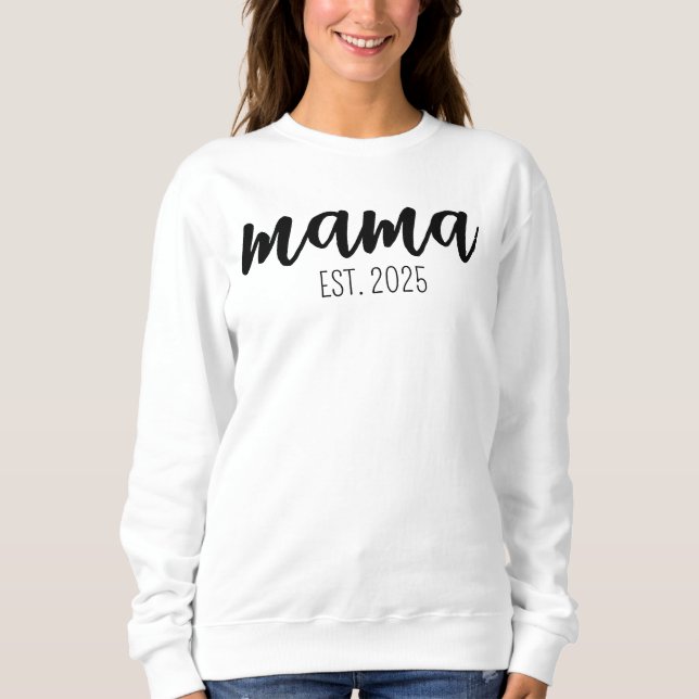 Camisa Mama Est Year, Presente do Dia das Mães par (Frente)