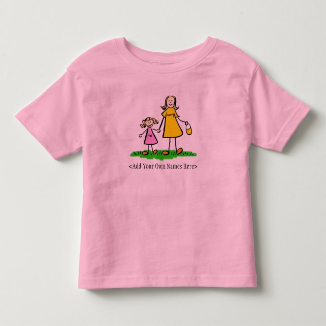 Camisa mamãe & Me (loira com personalização de nom (Frente)