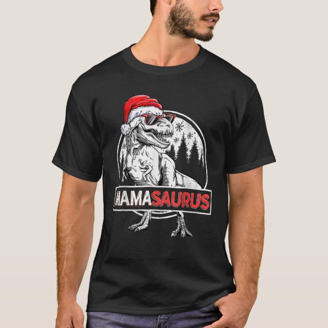 Camisa Mamasauro T Dinossauro Pijama de Natal T re (Frente)
