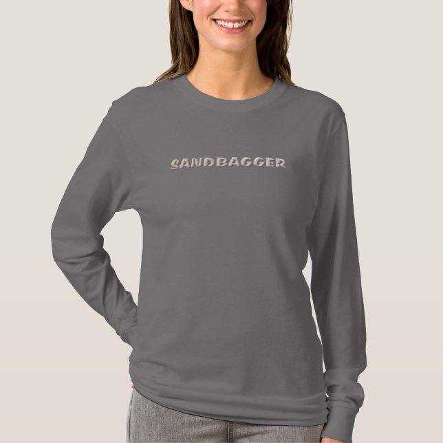 Camisa manga longa cinza escuro para mulheres Sand (Frente)