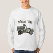 Camisa Manga Longa de Moto Push Me Vintage Engraça