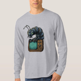 Camisa Manga Longa de Tecnologia Retro com Inseto 