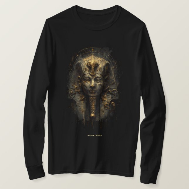 Camisa Manga Longa Faraó Egípcio Malícia Antiga (Frente do Design)
