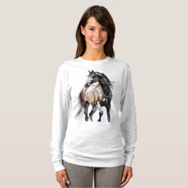 Camisa Manga Longa Pintura de Cavalo