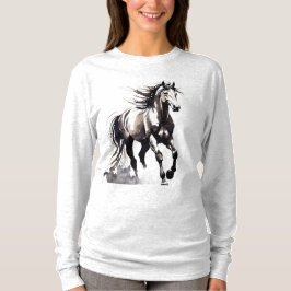 Camisa Manga Longa Pintura de Cavalo