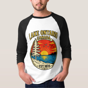 Camisa Manga Longa Pôr do Sol Pop Art do Lago Ontá