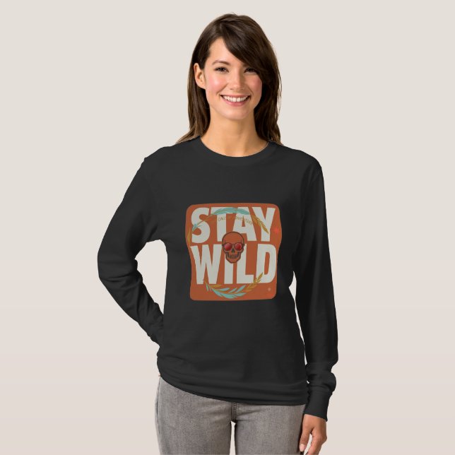 Camisa Manga Longa Stay Wild Skull (Frente Completa)
