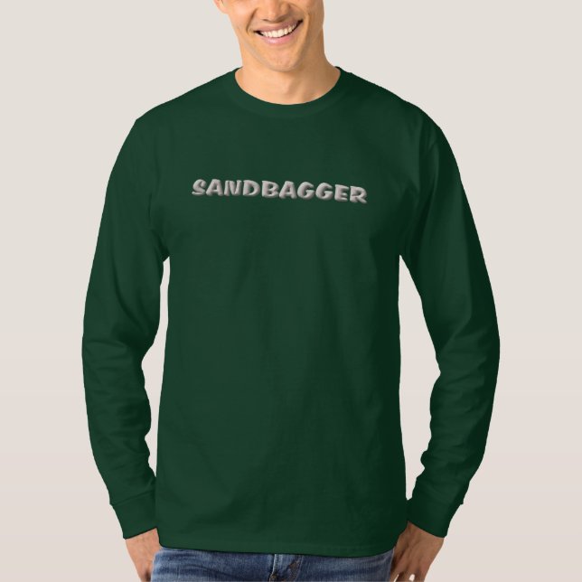 Camisa manga longa verde floresta Sandbagger homen (Frente)