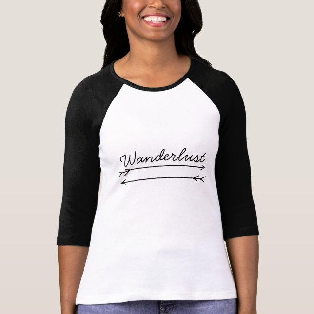 Camisa manga raglan - Wanderlust (Frente)